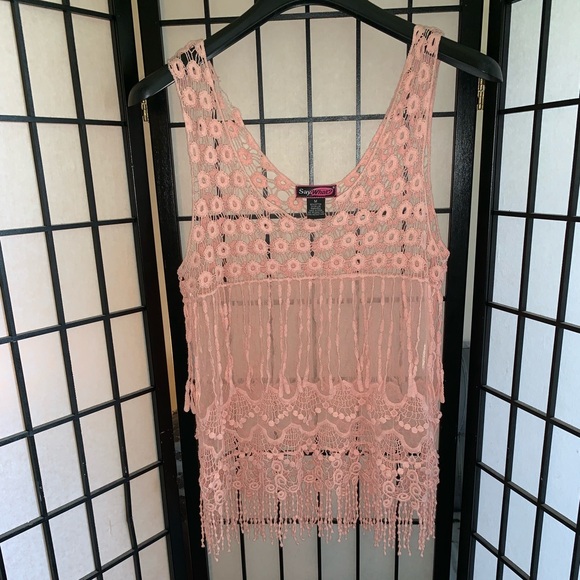 Say What? Tops - Cute pink tank Say What? Tops - Cute pink tank